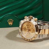 Rolex Daytona 116503 Men Yellow Gold & Stainless Steel Diamond Chronograph Watch