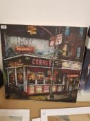 The Corner Deli, Kenmare St. New York Print On Canvas 600 X 600mm