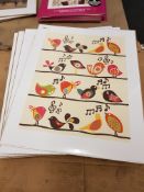 13 X Songbird Prints 500 X 400mm