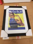 We Can Do It Framed Print 430 X 330mm