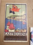 Eastbourne Southern Railway Print On Wood 460 X 760mm