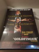 James Bond Goldfinger Movie Print On Canvas. 840 X 1200mm