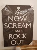 Now Scream And Rock Out Print On Canvas 600 X 800mm