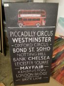 London Bus Routes Print. 500 X 1000mm