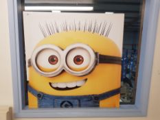 Large Minion Print On Canvas 850 X 850mm