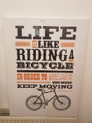 Life Is Like Riding A Bicycle Canvas Print (600 X 800 X 40mm)