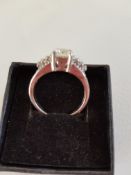 Ornate Silver Diamante Ring