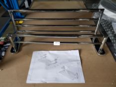 Double Chrome Towel Rail Shelf 63cm By 20cm