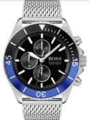 Hugo Boss 1513742 Men's Ocean Edition Silver Mesh Band Chronograph Watch