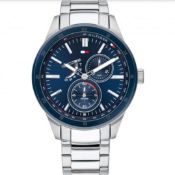Tommy Hilfiger Austin Mens Steel Blue Dial Watch 1791640