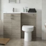 New (Z149) Volta 510mm 2 Door Floor Standing Vanity Unit Basin Nordic Wood. RRP £472.99.