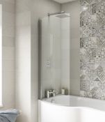 New (E165) 1500x750mm P Shaped Bath Screen. New (E165) 1500x750mm P Shaped Bath Screen.---- New (