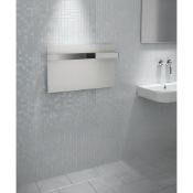 New (F11) Ikon Designer Towel Radiator 417 x 708mm White / Chrome 839 BTU. High Performance