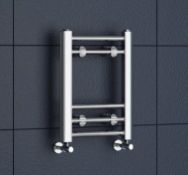 New (Jm122) Chrome Heated Straight Rail Ladder Towel Rail - 400x300mm. 400x300mm Chrome Heated ...