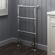 New Boxed (H14) 914x535mm Traditional Chrome Towel Rail Radiator - Cambridge Rrp £ 337.49.