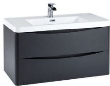 New (C144) Bella 900mm Wall Hung Vanity Unit. Rrp £810.00.Bella 900mm Vanity Unit Wall Hung W...