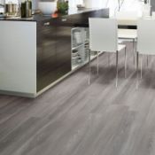 New 15m2 Multi Grey Effect Clique Flooring. 4.2mm Thick, 122x15cm. Heavy Textured Surface To