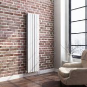 New 1600x360mm Gloss White Double Flat Panel Vertical Radiator. Rrp £382.99.We Love This Becau...