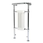 New (F20) Bathroom Radiator 952 x 479mm Chrome 1102 BTU. Traditional Victorian Powder-Coated