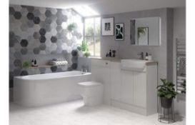 New (Y34) Valesso 600mm Vanity Unit 2 Dr Ih-Light Grey. RRP £383.00. The Valesso Modular
