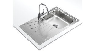 New (Y162) Teka Inset Reversible Sink With Matt Finish In 45 cm. Starbright Series Stainless