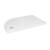 New 1200x800mm Offset Quadrant Ultra Slim Stone Shower Tray - Right.RRP £343.99.Low Profile Ul...