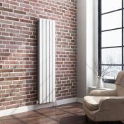 New 1600x360mm Gloss White Double Flat Panel Vertical Radiator. RRP £382.99.We Love This Beca...