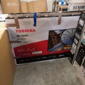 Toshiba 50ul2063db 50 inch 4k ultra hd, hdr, freeview play, smart tv 71x113x25cm rrp: £670.0