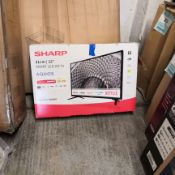 Sharp 32bc4k 32 inch hd ready smart tv with freeview tv [black] 47x73x16cm rrp: £298.0