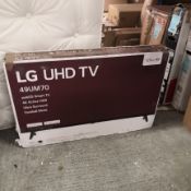 Lg 49um7050 49 inch ultra hd 4k, hdr, smart tv [black] 71x111x24cm rrp: £628.0