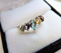 Topaz, Amethyst, Citrine Garnet & Peridot Gemstone Ring