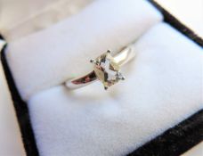 Sterling Silver 1.15 carat Solitaire White Sapphire Ring
