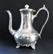 Antique Georgian Style Silver Plated Coffee Pot circa 1870's