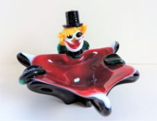 Vintage Murano Glass Clown Ashtray