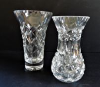 Pair of Cut Crystal Vases