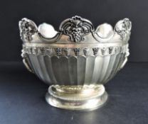Vintage Silver Plated Bowl Lions Head Handles