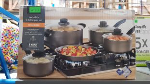 (R2M) Household. 1 X 4 Piece Non Stick Aluminium Pan Set