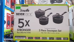 (R2K) Household. 1 X Scoville Neverstick 3 Piece Toughened Aluminium Cookware Set