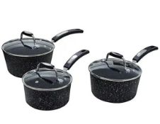 (R2N) Household. 1 X Scoville Neverstick 3 Piece Cookware Set