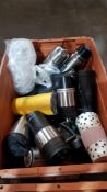 (R3A) Kitchen. A Quantity Of Travel Mugs, Thermos Flask & Plastic Drinking Bottles