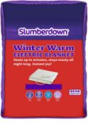 (R15C) Household. 2 X Slumberdown Winter Warm Electric Blanket Double (120x135cm approx.) New