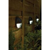 (R15D) Solar Lighting. 9 Items. 5 X White LED Solar Fence Lights 4 Pack, 2 X Solar Curtain String L