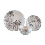 (R2F) Household. 23 Items. 1 X Stoneware 12 Piece Safari Dinner Set, 1 X Disney Porcelain Bambi Din