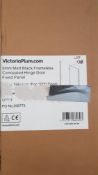 Matt Black Frameless Concealed Door With Fixed Panel 290x1950mm (For 1000mm Door)