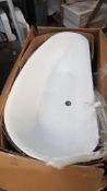 1 X Modern Corner Freestanding Bath 1500 X 720 (aif89572gwht) RRP £999