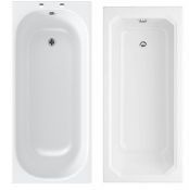 2 Items. 1 X Steel Bath 2th 1700 X 700 (2171101) & 1 X Single Ended Square Edge Bath 1700 X 700 (nc