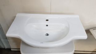 840x480mm Slab Semi Recessed Large Basin