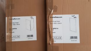 700x1850 Pivot Shower Door (BSD704) With 700x1850mm Side Panel (BSP704)