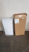 300x120x650mm Slim Gloss White Storage Unit (SKSTR05) (Appears New, Sealed Box Opened)