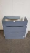 800x450 Modern 2 Drawer Vanity Unit In Grey (Damage To Rear)